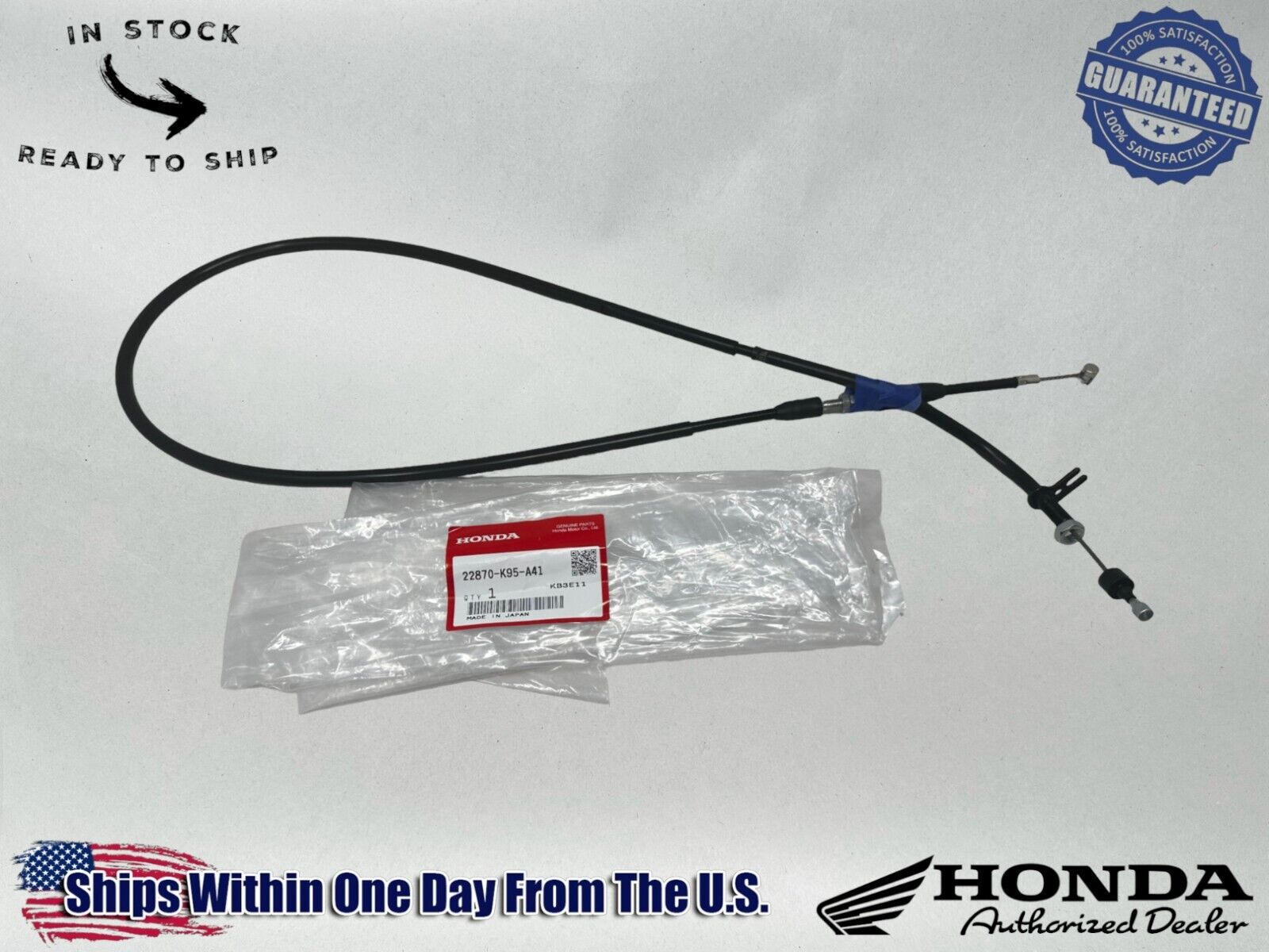 Honda Genuine OEM Authentic Clutch Cable 22870-K95-A41