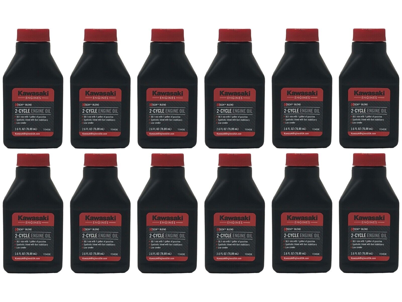 Kawasaki Engines Genuine OEM 2.6FL OZ 2-Cycle Engine Oil 99969-6082 - 12 Pack