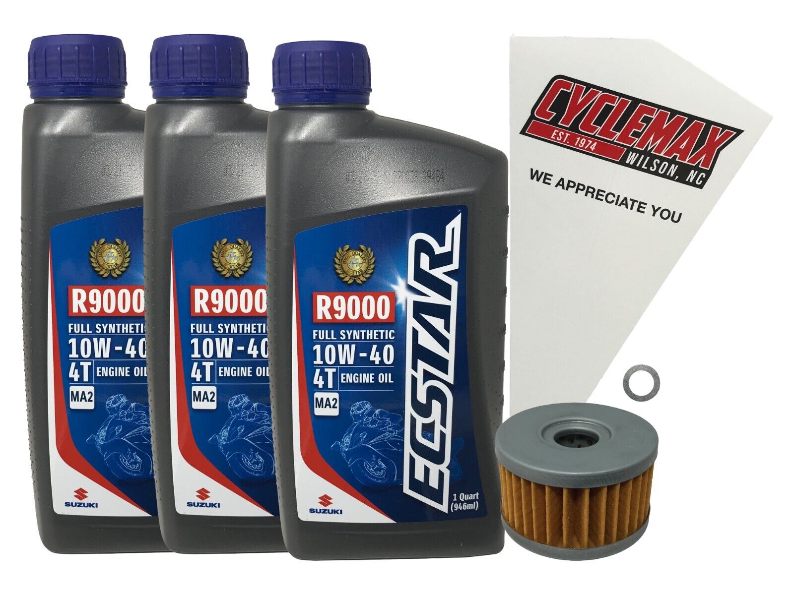 Cyclemax Genuine OEM Full Synthetic Oil Change Kit fits 1999-2019 Suzuki LS-650