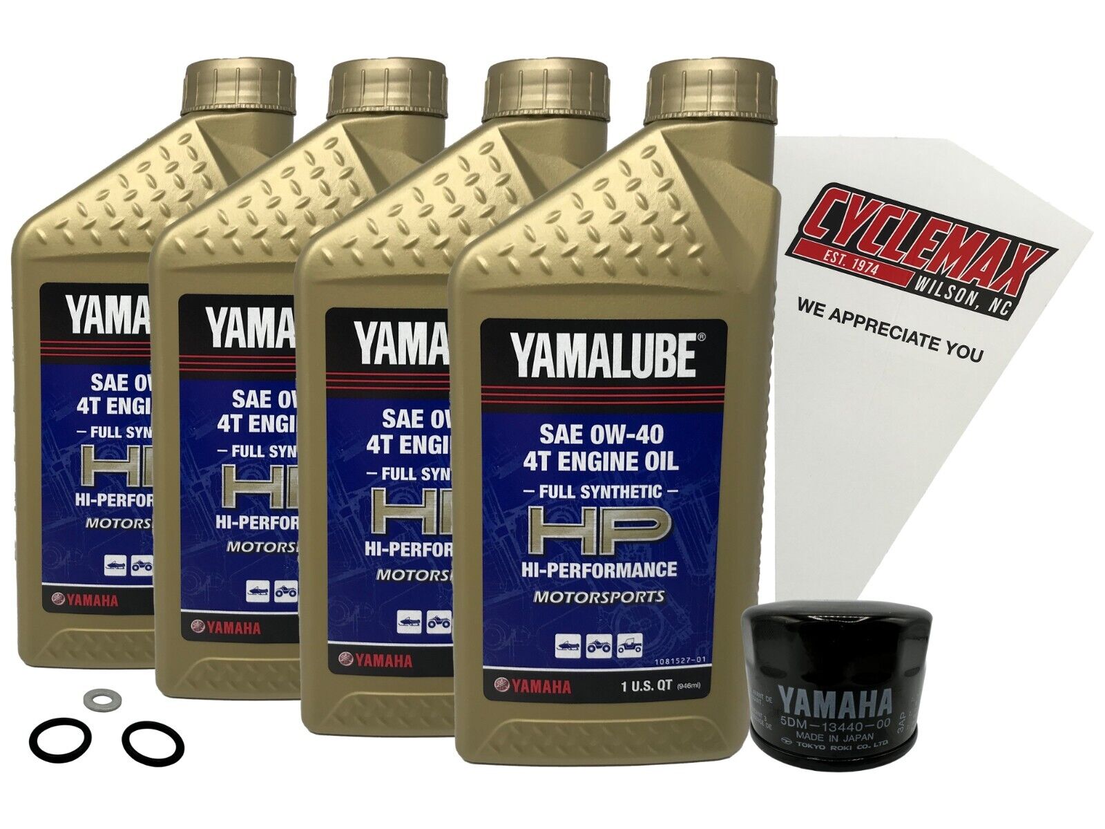 Cyclemax FS 0W40 Oil Change Kit 2016-2018 Yamaha VK Profesional II Snowmobile