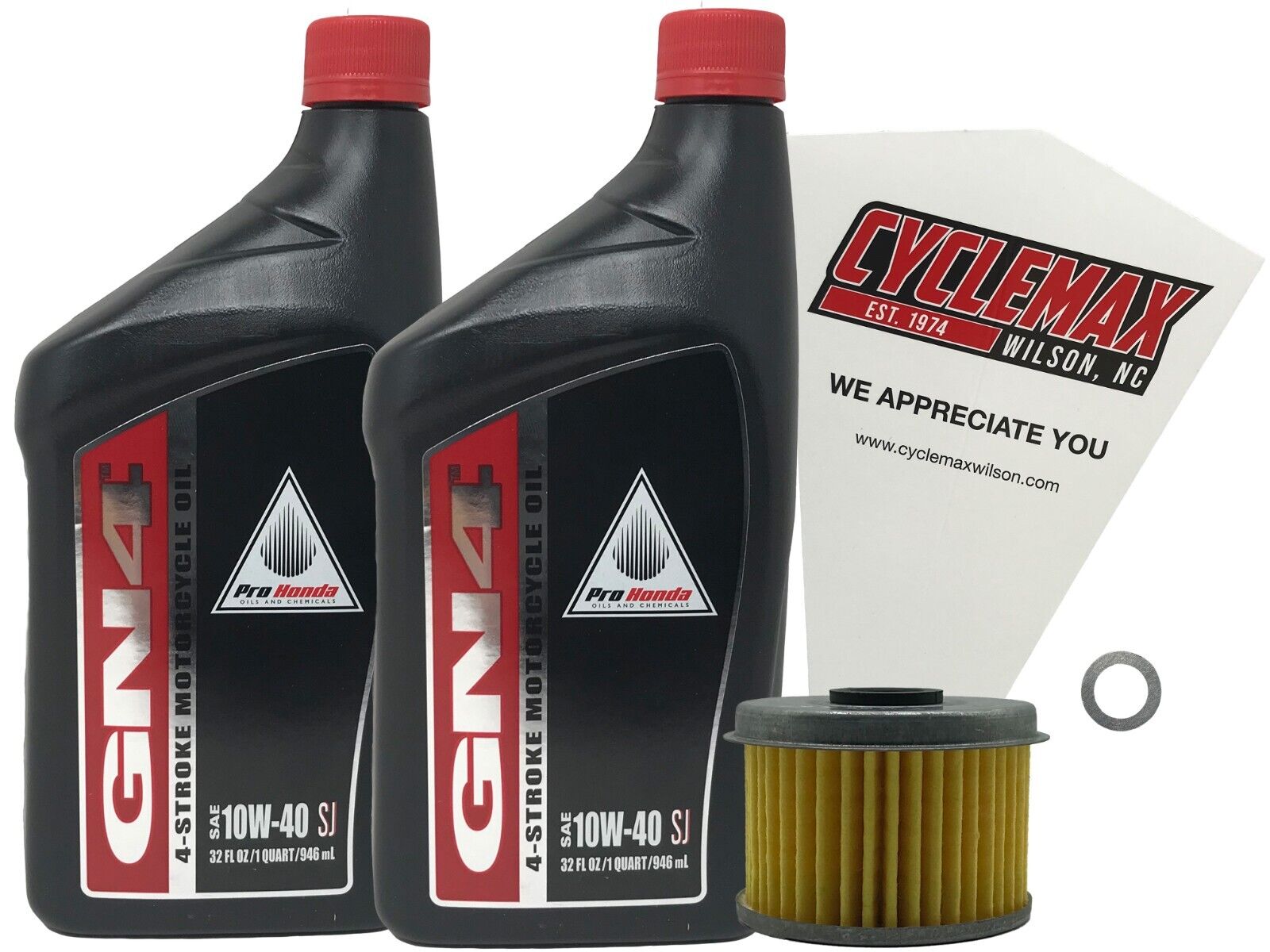 Cyclemax Genuine OEM Full Synthetic Oil Change Kit for 2023-2024 Honda CBF300NA