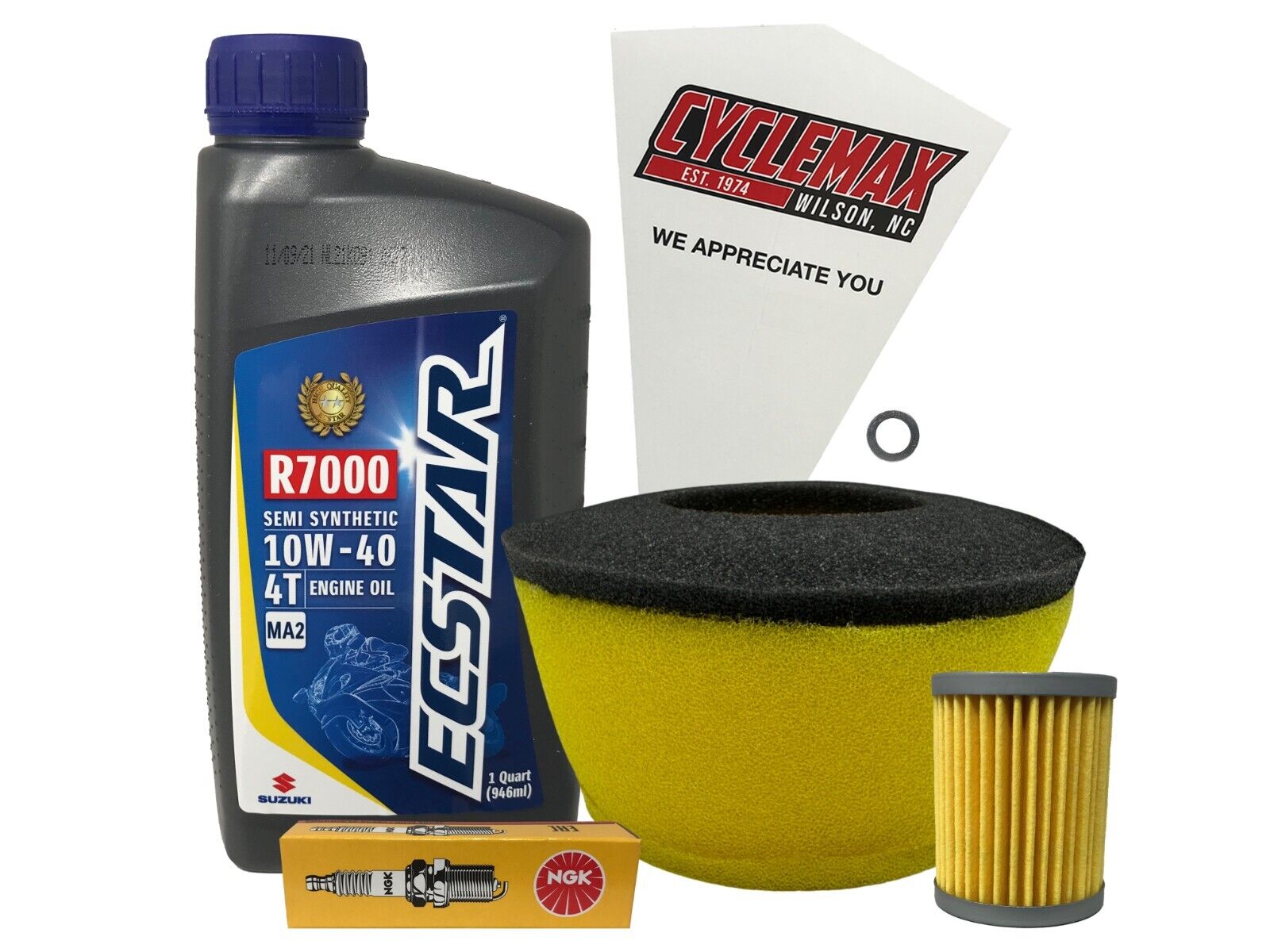 Cyclemax Semi-Synthetic Tune Up Kit w/ Spark Plug fits 2003-2022 Suzuki DR-Z125