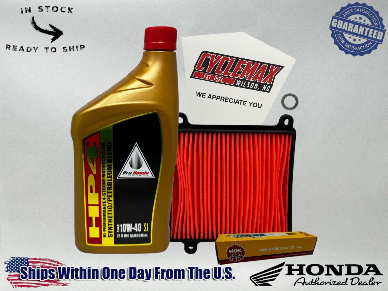 Cyclemax Semi Synthetic Tune Up Kit fits 2023-2024 Honda XR150L with Spark Plug