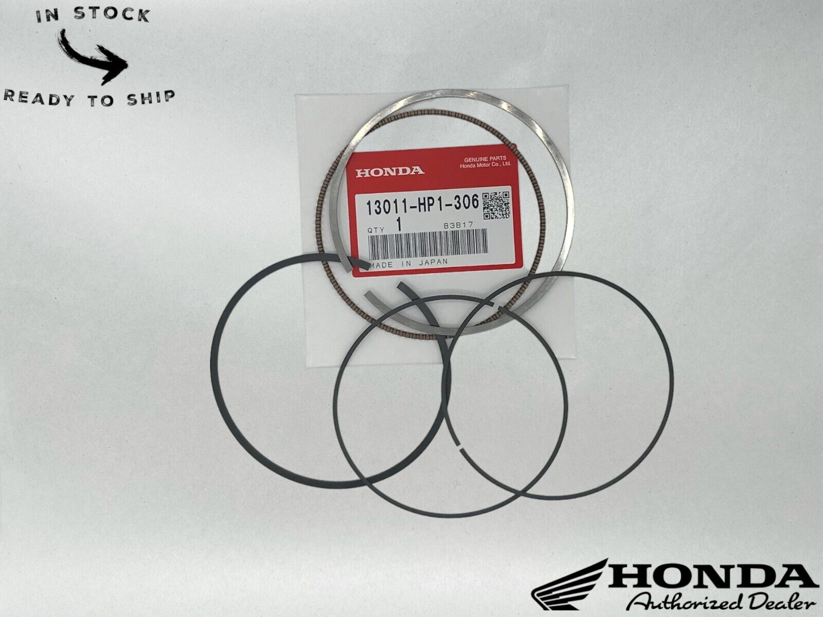 Honda Genuine OEM Piston Ring Set 13011-HP1-306