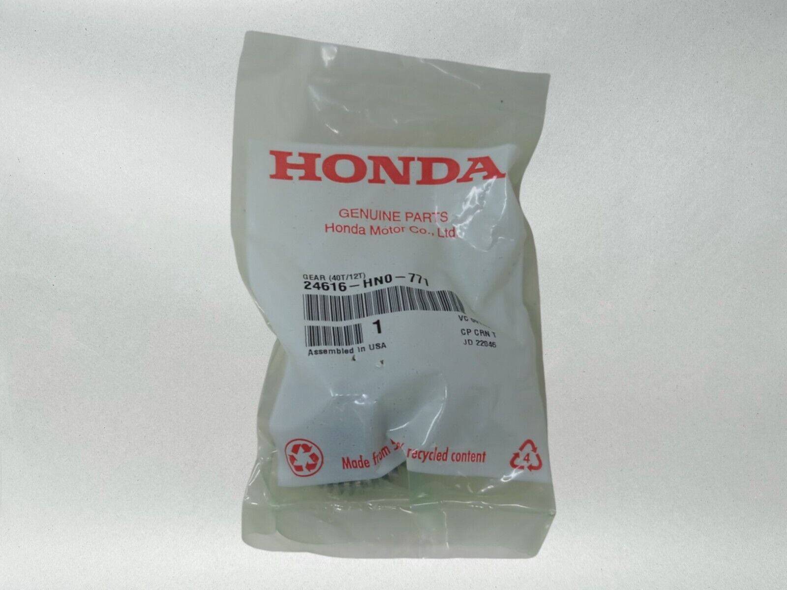 Honda Genuine OEM Authentic  Honda Reduction Gear 24616-HN0-771