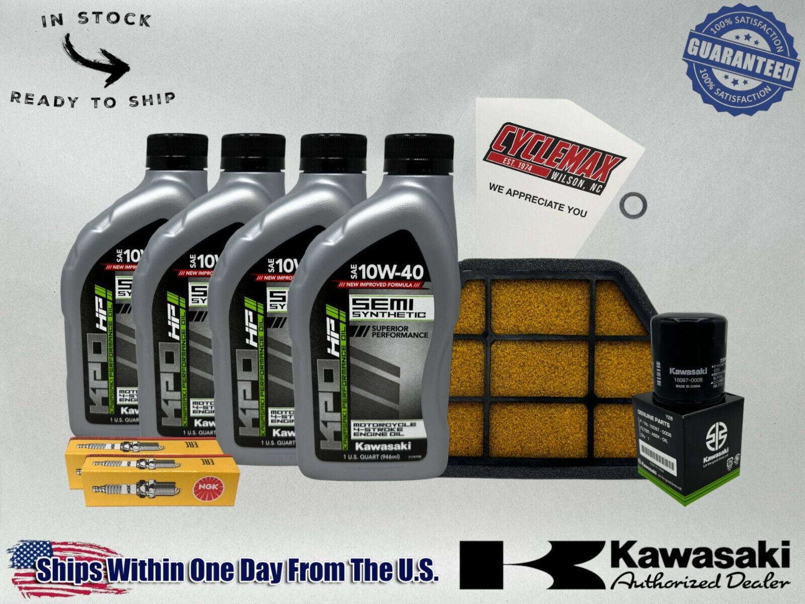 Cyclemax Semi-Synthetic KPO Tune-Up Kit fits 1996-2009 Kawasaki VULCAN 500