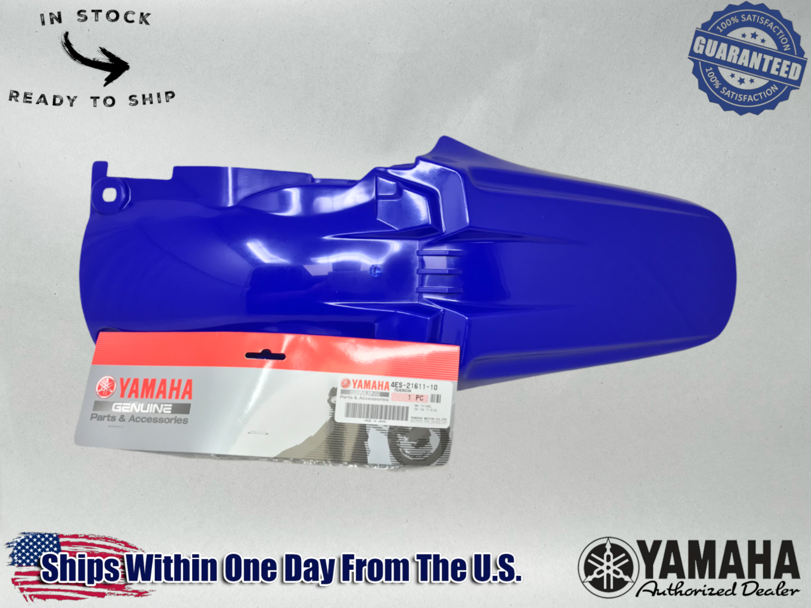 Yamaha Genuine OEM Authentic  Blue Rear Fender 4ES-21611-10-00