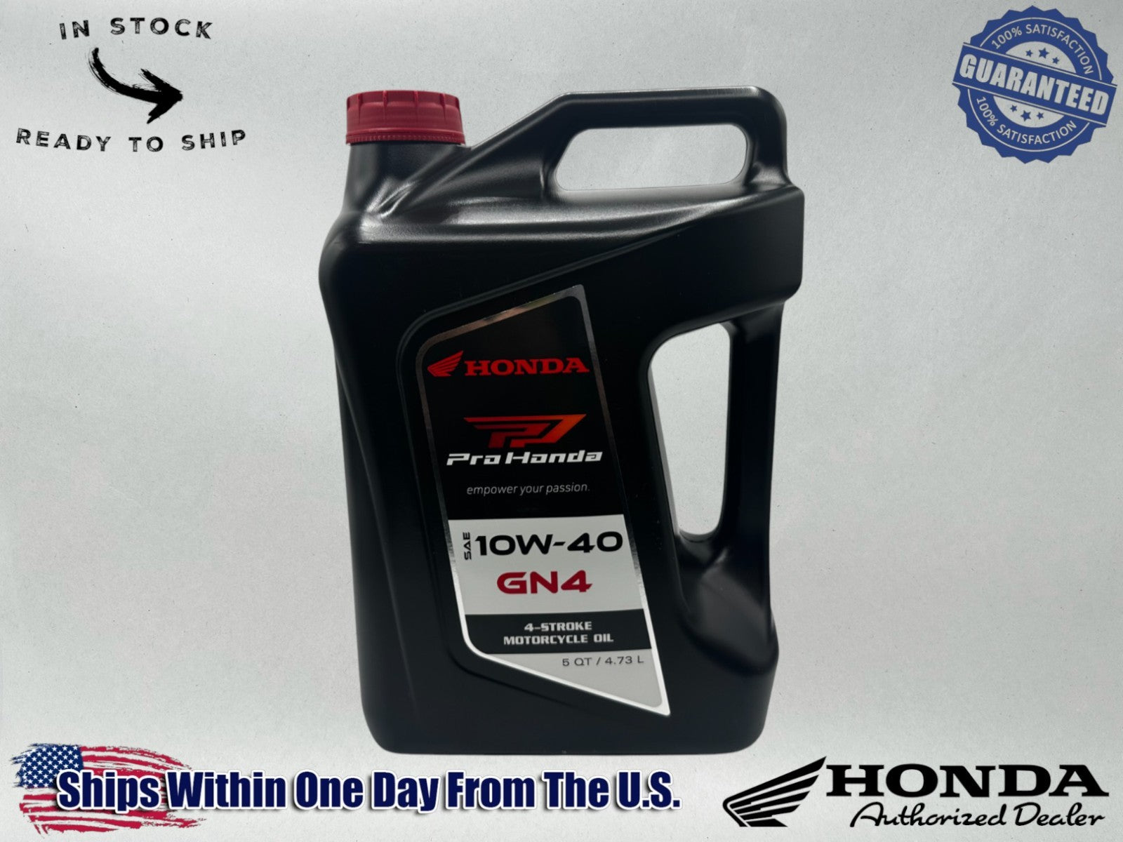 Honda Genuine OEM Authentic Standard GN4 10W-40 5 Quart Jug 08232-M99-L8JA1