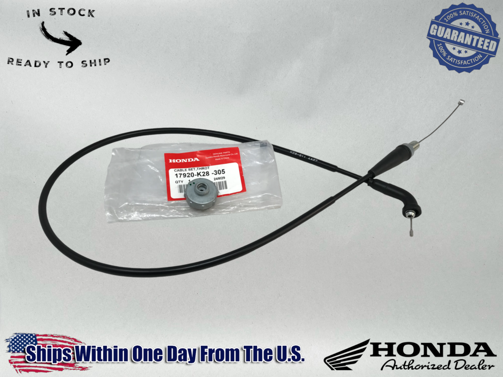 Honda OEM THROTTLE CABLE SET 14-18 CRF125F - 17920-K28-305