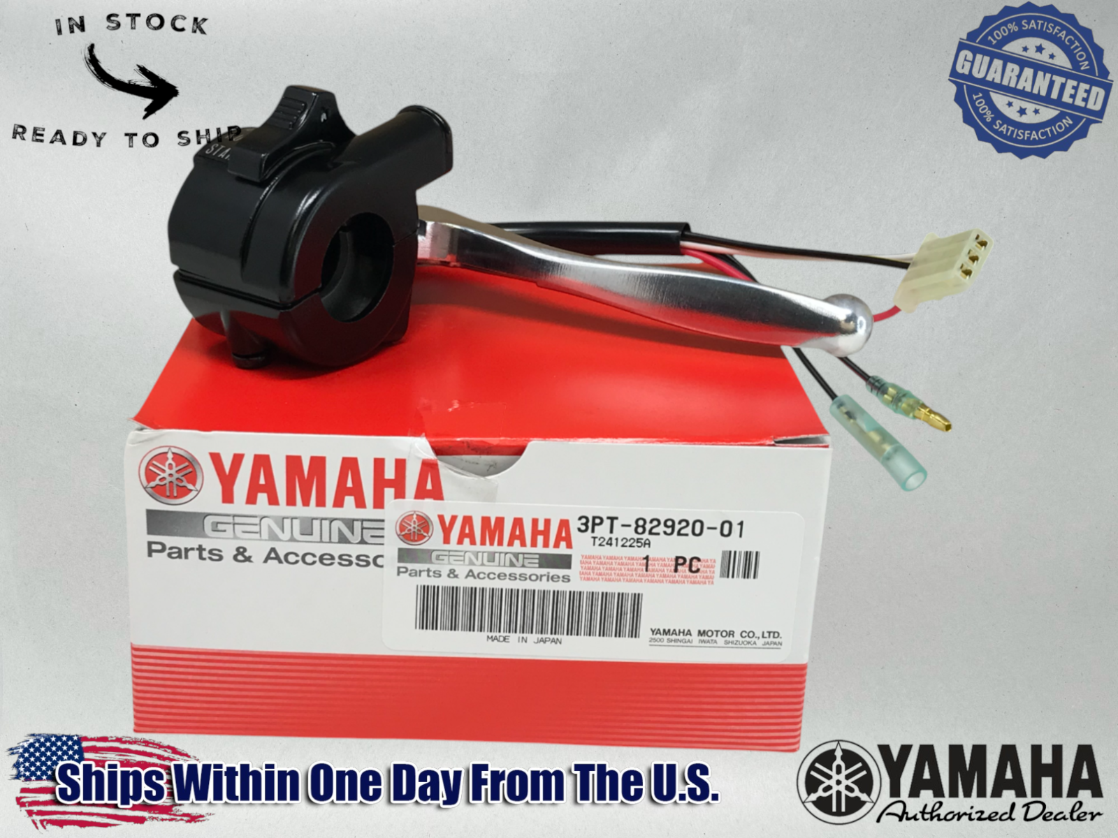 Yamaha Genuine OEM ZINGER RH THROTTLE HOUSING HANDLE SWITCH 3PT-82920-01-00