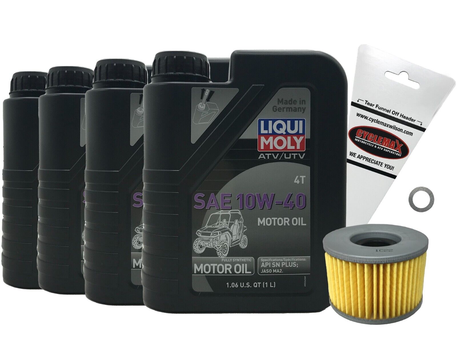 2014-2023 Honda Pioneer 700 Oil Change Kit with Liqui Moly Oil and OEM Filter