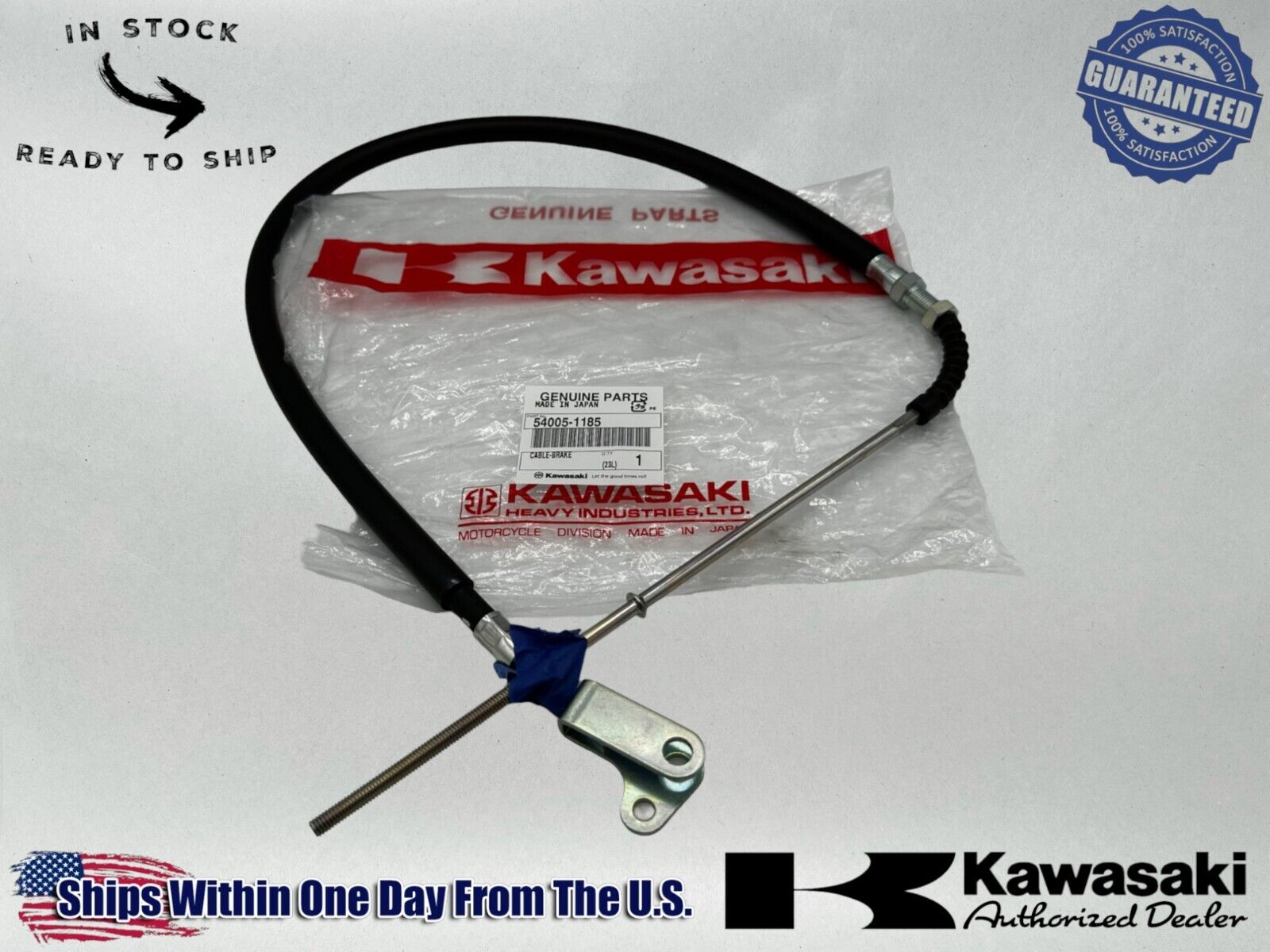 Kawasaki Genuine OEM Authentic Brake Cable 54005-1185