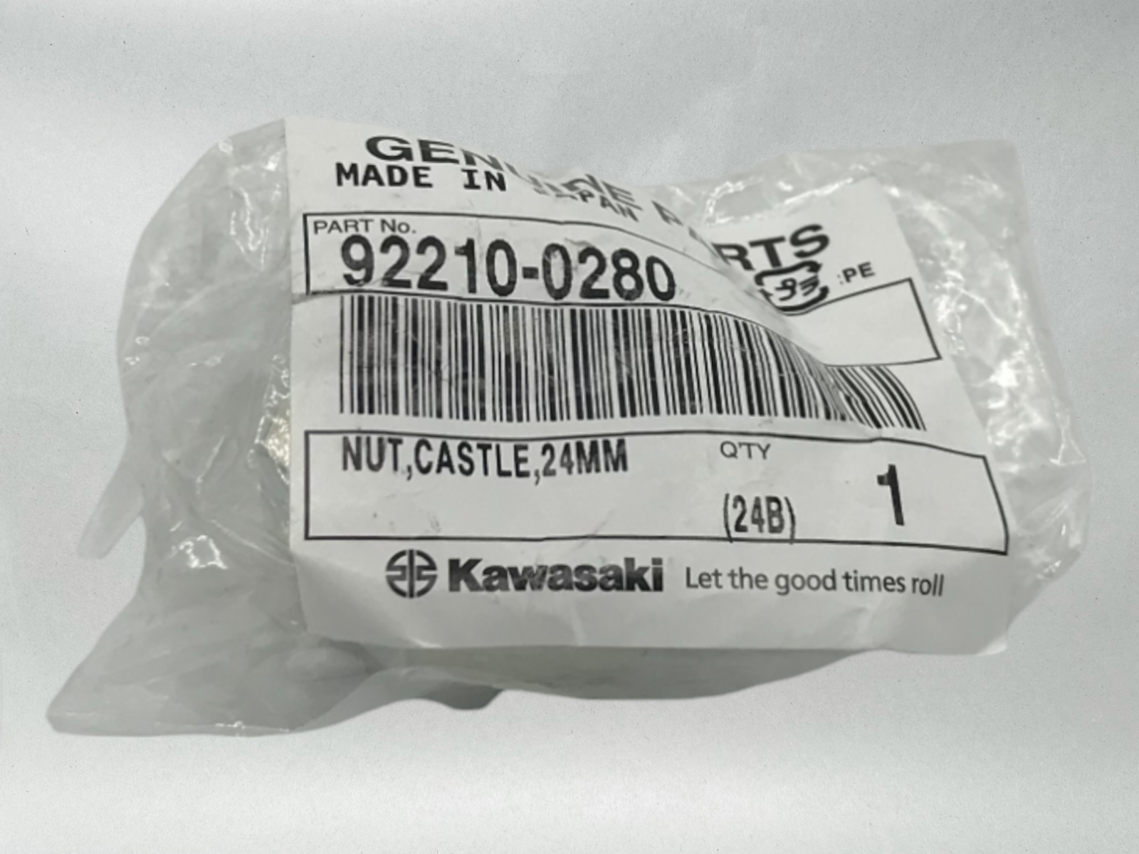 Kawasaki Genuine OEM Authentic Castle Nut 24mm 92210-0280 1