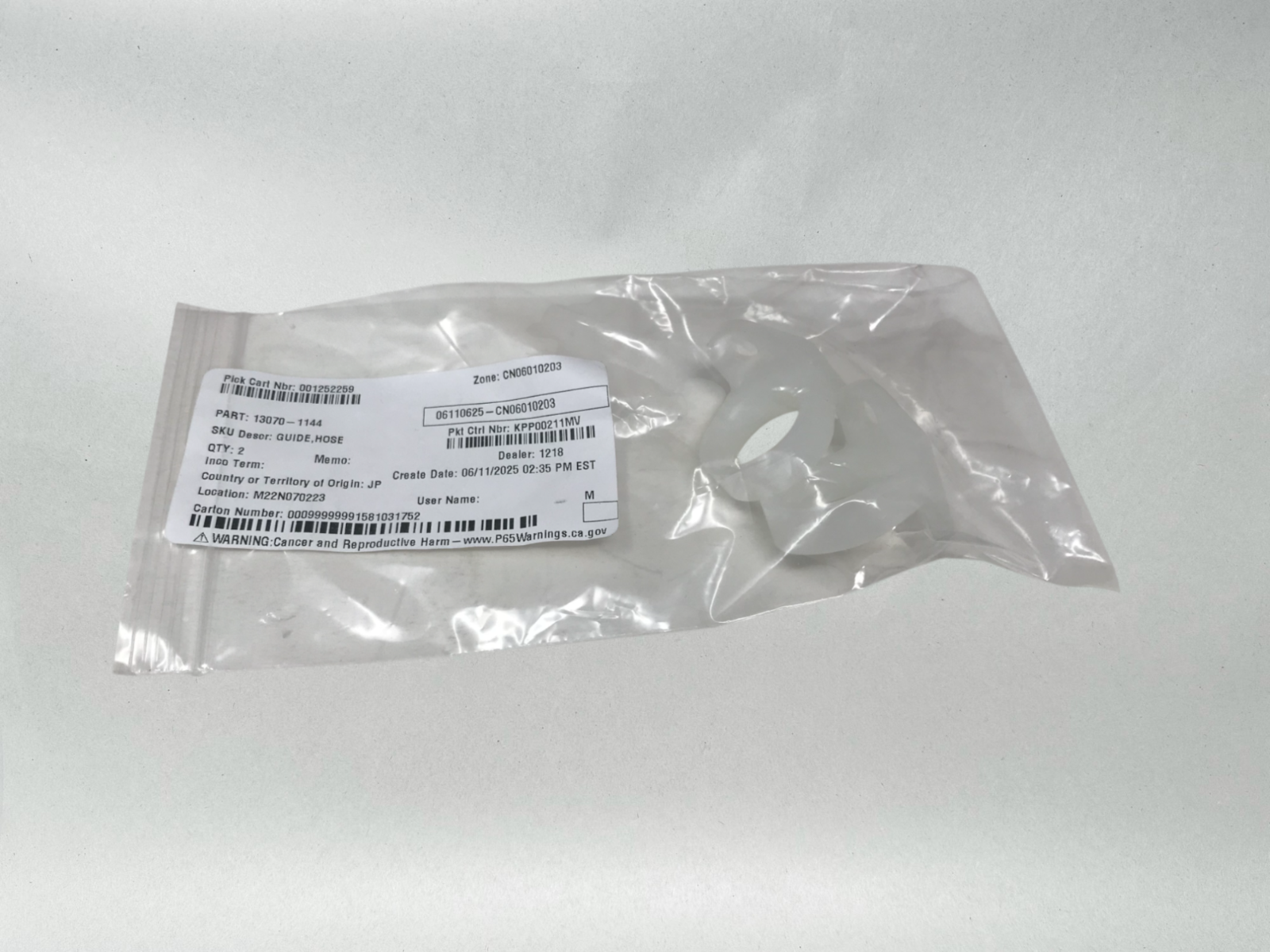 2 Kawasaki OEM CNC Rear Brake Line Hose Clamps KX80 KX85 KX125 KX250 13070-1144