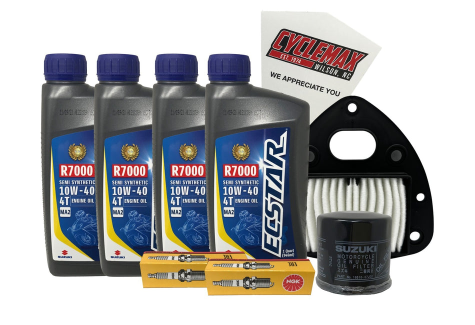Suzuki Ecstar Semi-Synthetic Tune-Up Kit for 2013-2018 VL800 with Spark Plugs