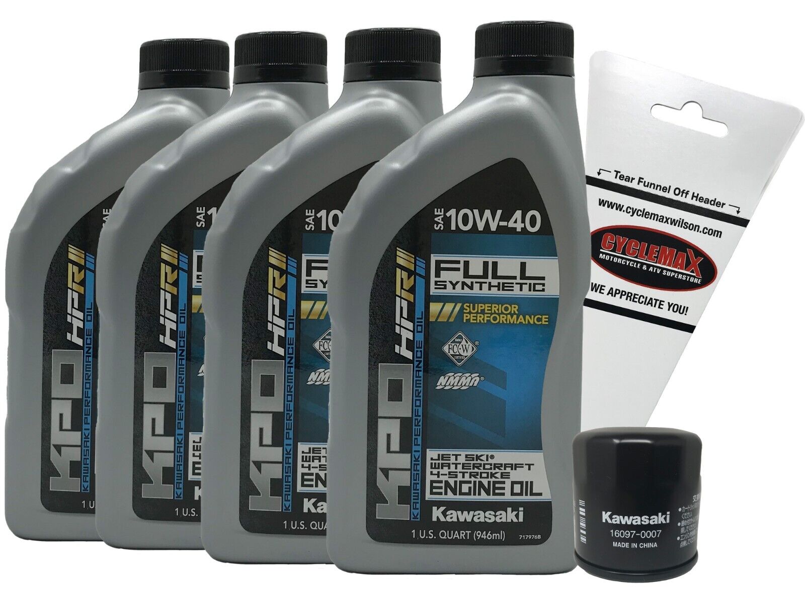 Cyclemax 2009-2010 Genuine OEM Kawasaki ULTRA 260X Jet Ski Oil Change Kit