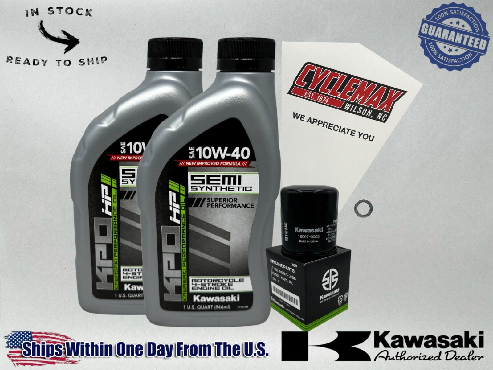 Cyclemax SS KPO Oil Change Kit fits 2004-2006 Kawasaki PRAIRIE 700 4X4