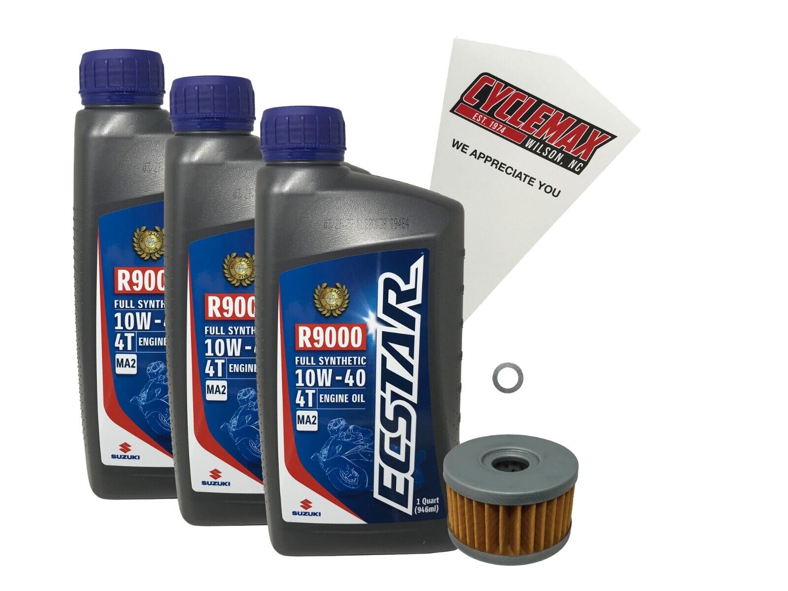 Cyclemax Genuine OEM Full Synthetic Oil Change Kit fits 1996-2022 Suzuki DR-650