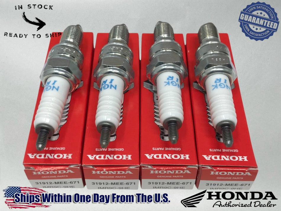4 Pack Honda Genuine OEM NGK Iridium Spark Plug 03 04 CBR600 RR 31912-MEE-671 1