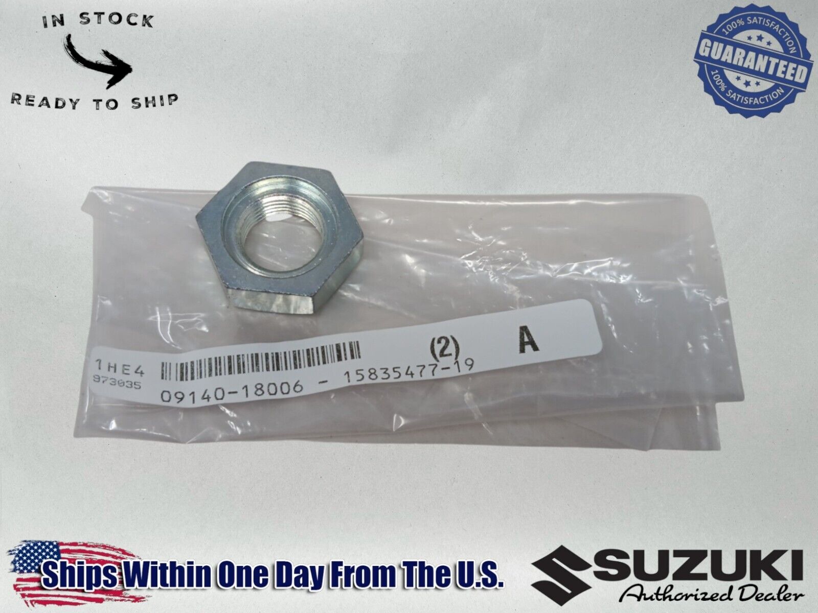 Suzuki Genuine OEM Authentic  Engine Sprocket Nut 09140-18006