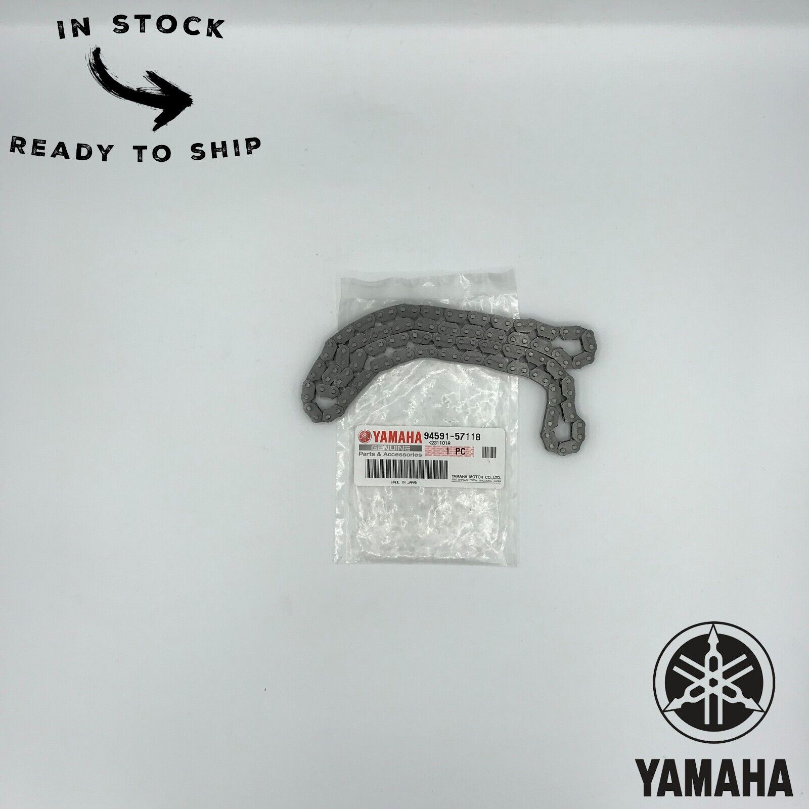 Genuine OEM Yamaha Cam Timing Chain 94591-57118-00