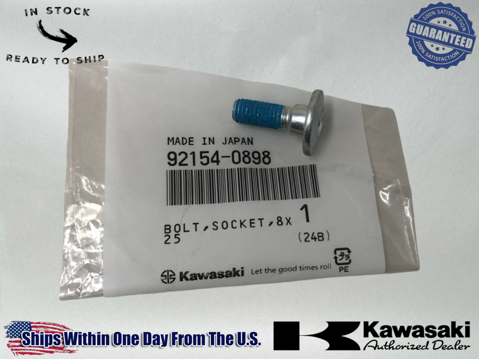 Kawasaki OEM Engine Lever Mounting Bolt For Kx250F  Kx450F  Klx450R 92154-0898