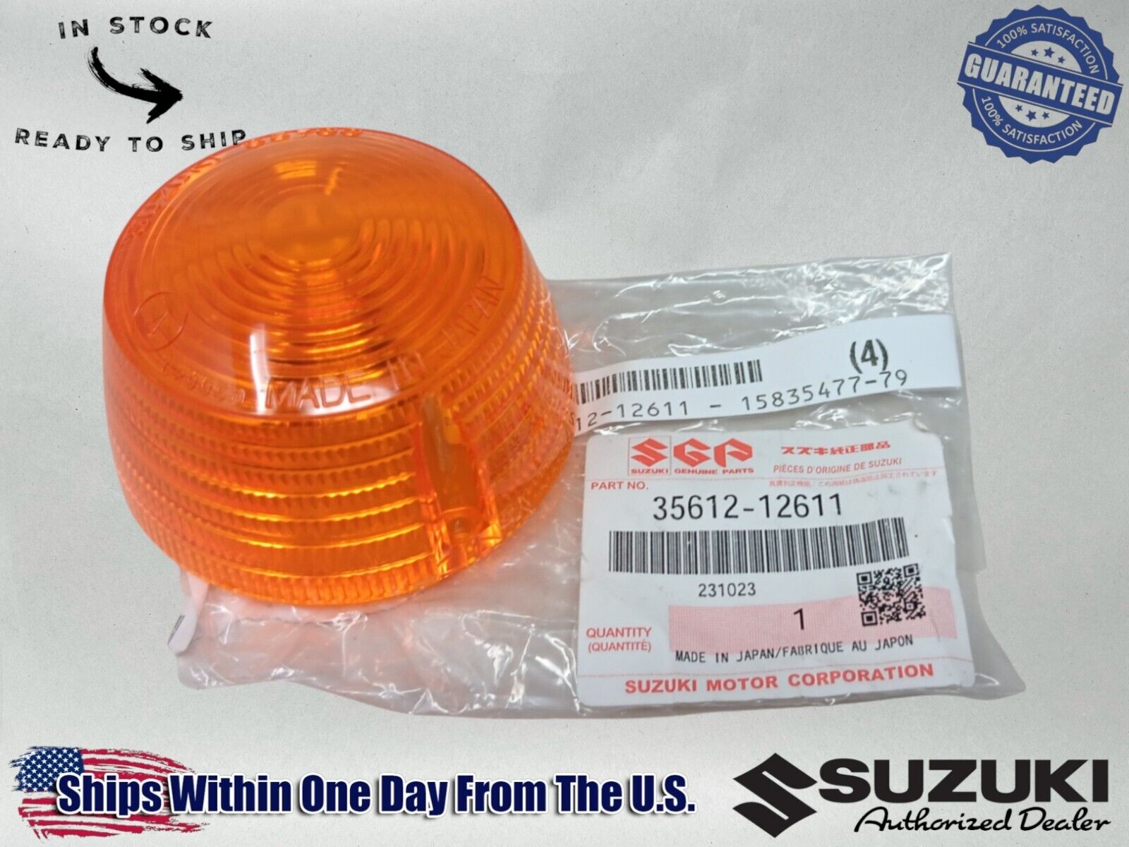 Suzuki Genuine OEM Authentic  Turn Signal Lens 35612-12611