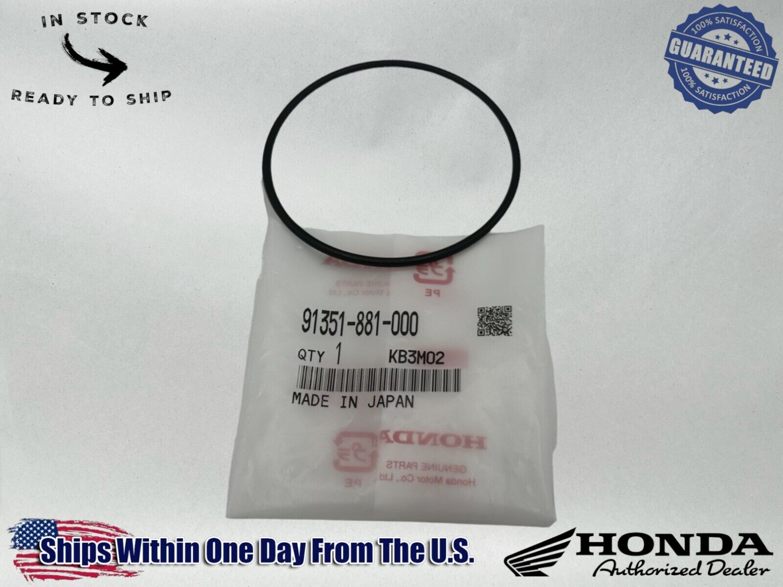 Honda Genuine OEM Authentic Gasket 91351-881-000 1