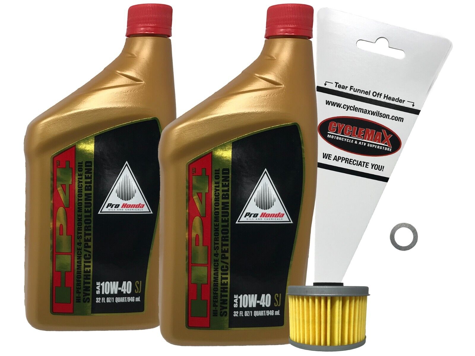 Cyclemax 2015-2019 Honda CBR300R HP4 Semi Synthetic Oil Change Kit