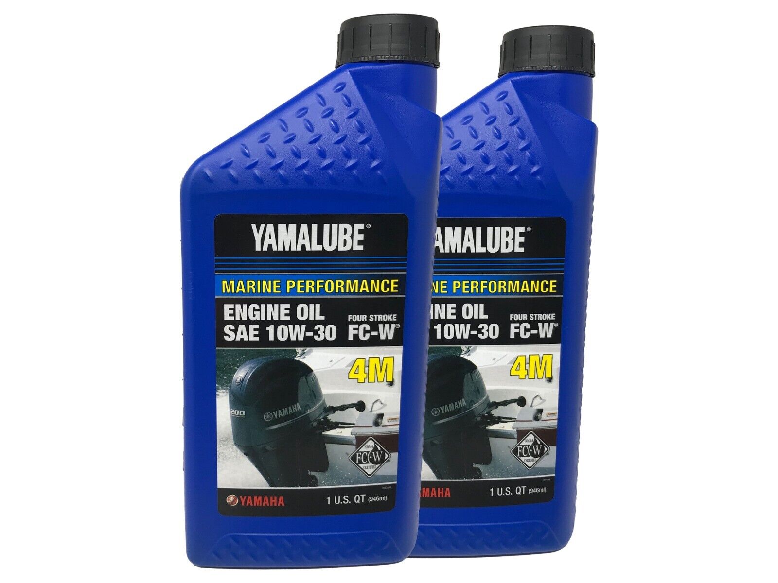 Yamaha Genuine OEM Yamalube Marine 10W30 Engine Oil LUB-10W30-FC-12 - 2 Pack