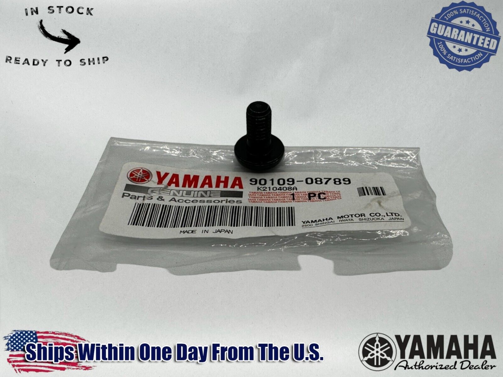 Yamaha Genuine OEM Authentic Bolt 90109-08789-00