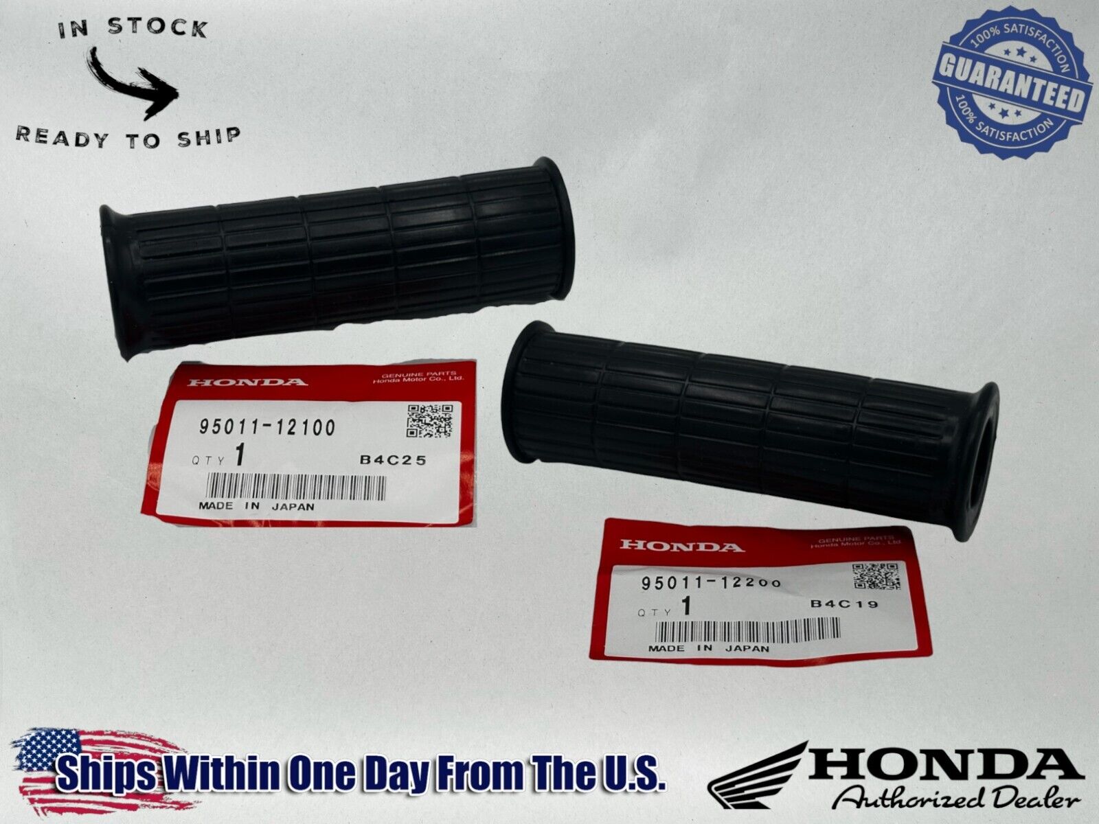 Honda Genuine OEM Right & Left Handle Grip Set 95011-12100+95011-12200