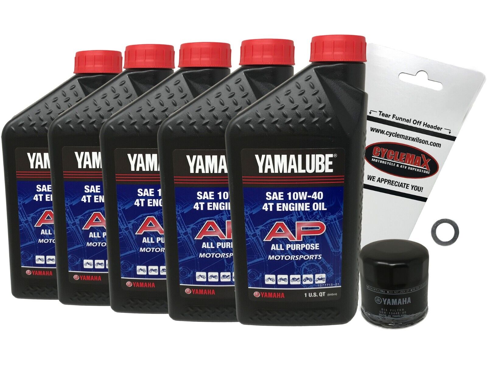 Cyclemax Genuine OEM 2003-2023 Yamaha FJR 1300 FJR1300A/AS/AE/ES Oil Change Kit