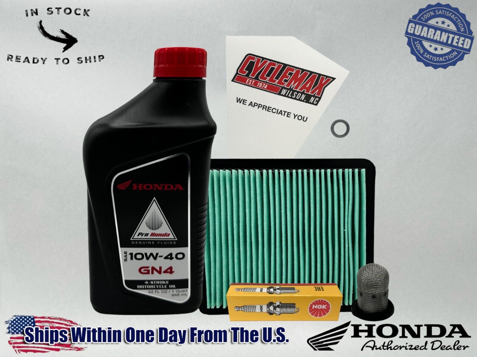 Cyclemax Standard GN4 10W-40 Tune-Up Kit fits 2002-2009 Honda CHF50