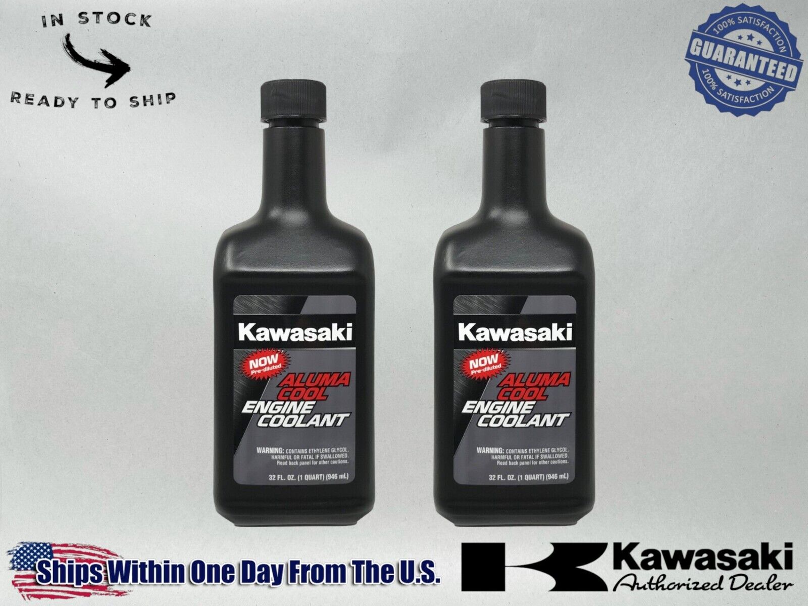 Kawasaki Genuine OEM Aluma Cool Engine Coolant K61081-004B - 2 Pack