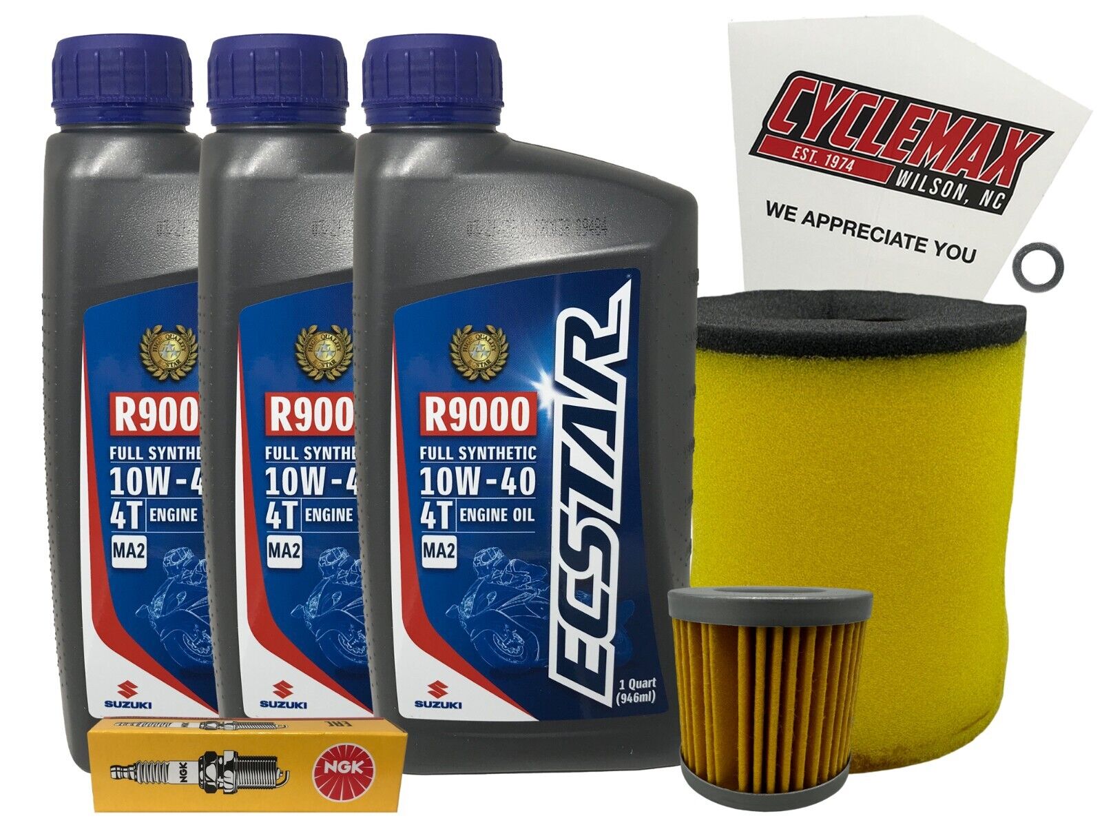 Cyclemax Full Synthetic Tune Up Kit w/ Plug fits 2004-2007 Suzuki LT-Z400 K4-K7