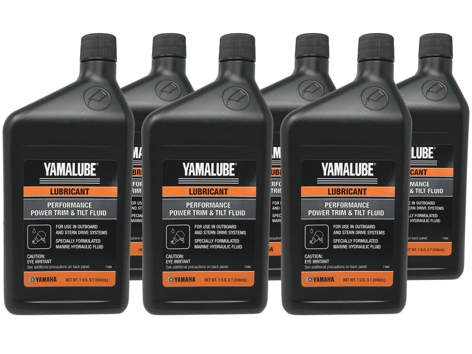 Yamaha Genuine OEM Performance Power Trim & Tilt Fluid ACC-PWRTR-MF-32 - 6 Pack
