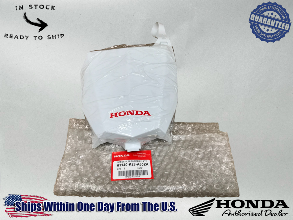 Honda OEM FRONT NUMBER PLATE 2019-2021 CRF110F CRF125F 61140-K28-A60ZA