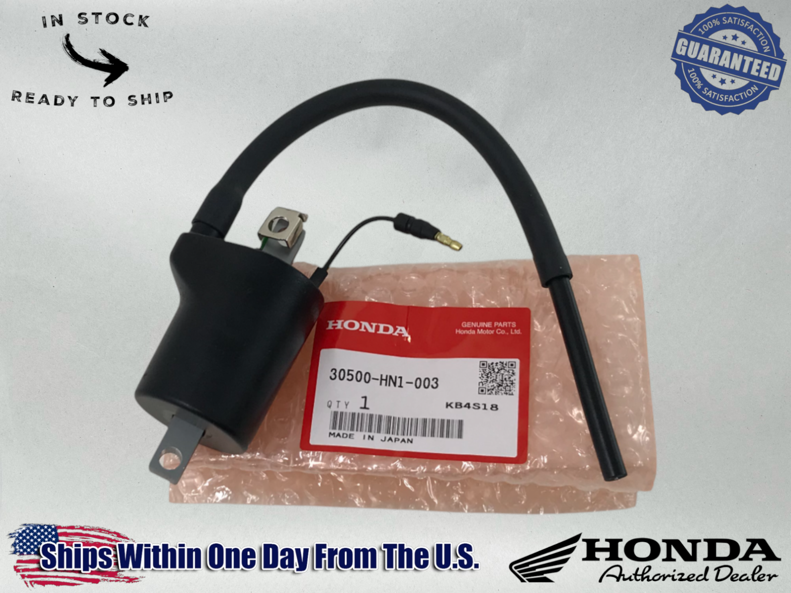 Honda Genuine OEM Ignition Coil 99 00 01-07 TRX 400 EX Spark  30500-HN1-003