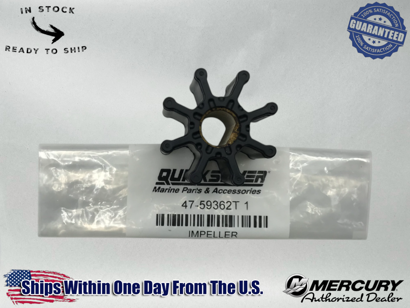 Quicksilver OEM Mercury Marine Sea Water Pump Impeller Bravo 1 2 3 PN 47-59362T1