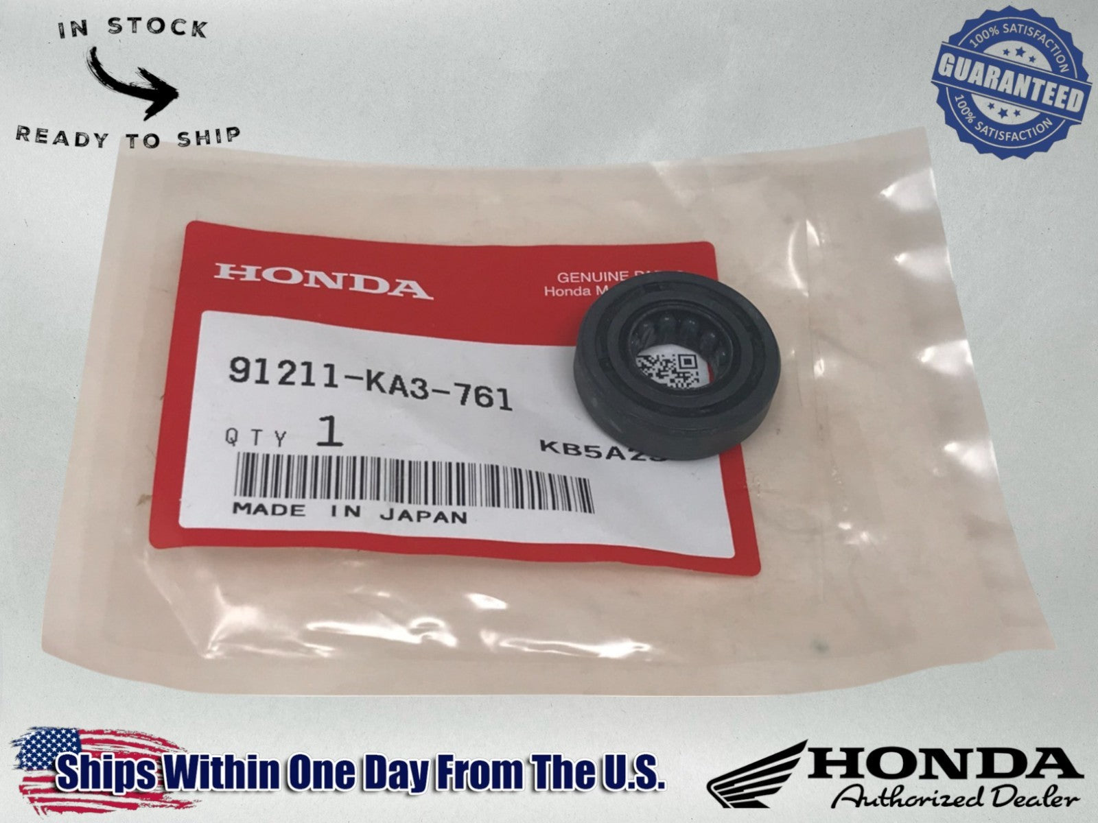 Honda Genuine OEM Water Pump Seal CR80R CR85R CR125R CR250R CR500R 91211-KA3-761