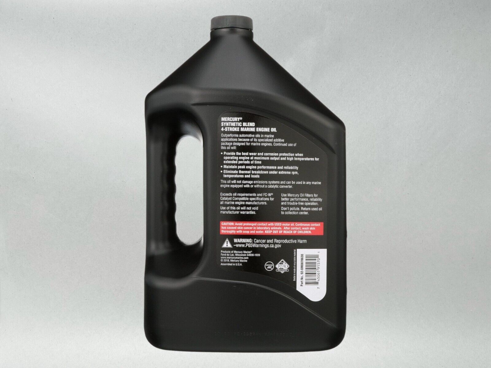 Mercury OEM 25W-40 Synthetic Blend Marine Engine Oil 1 Gallon 8M0078630-2PACK 