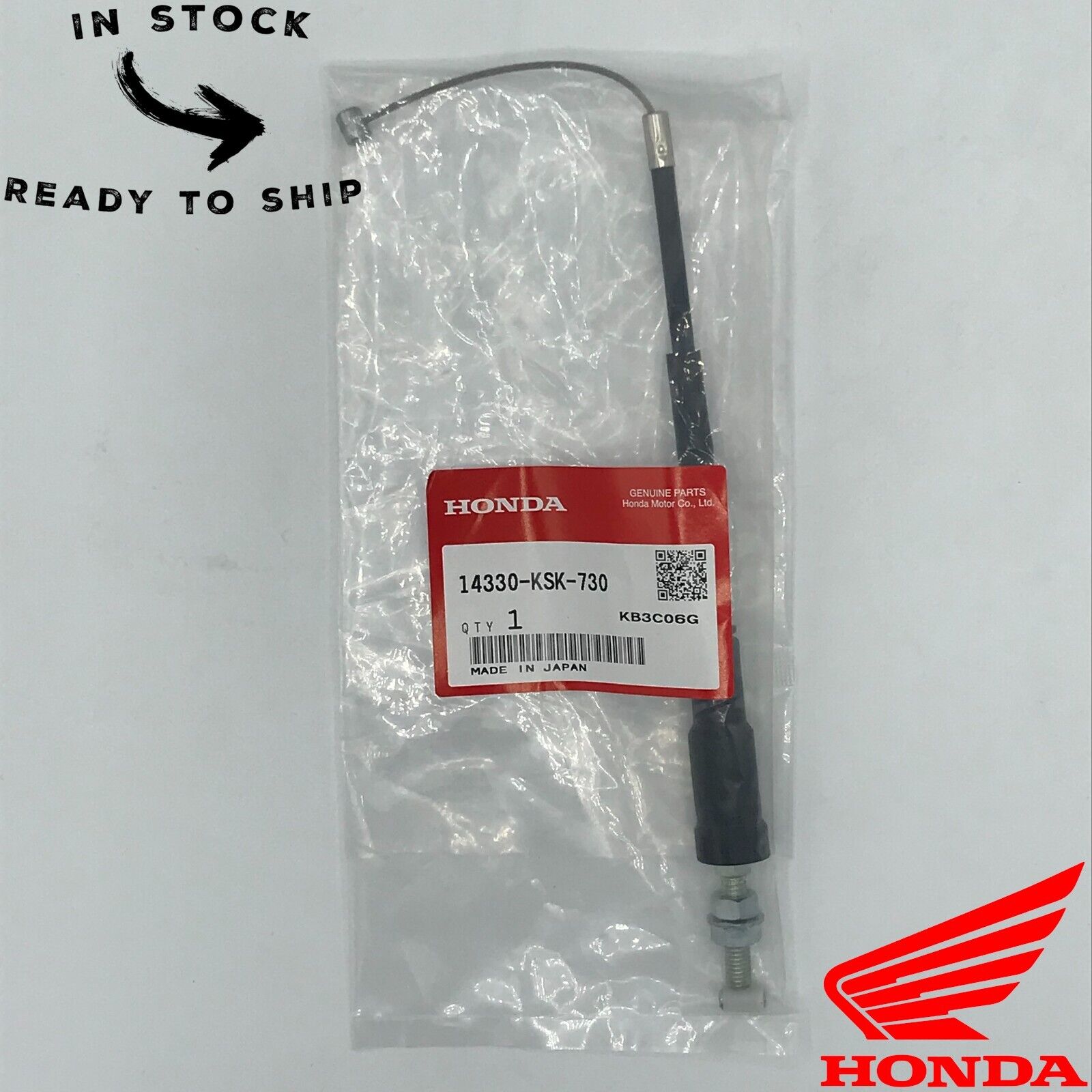 Genuine OEM Honda Rear Power Valve Cable 14330-KSK-730