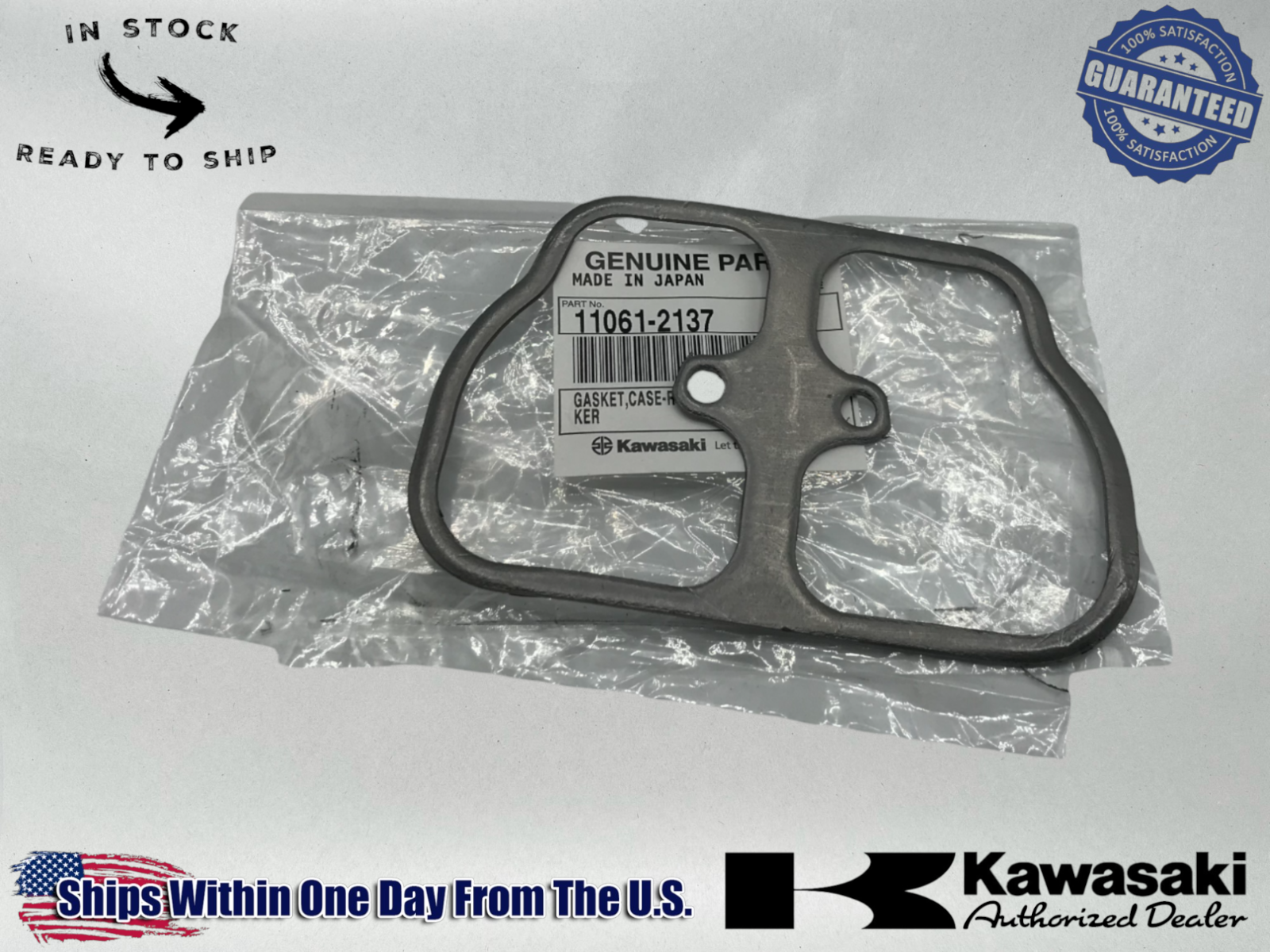 Kawasaki Genuine OEM Authentic GASKET,CASE-ROCKER 11061-2137 1