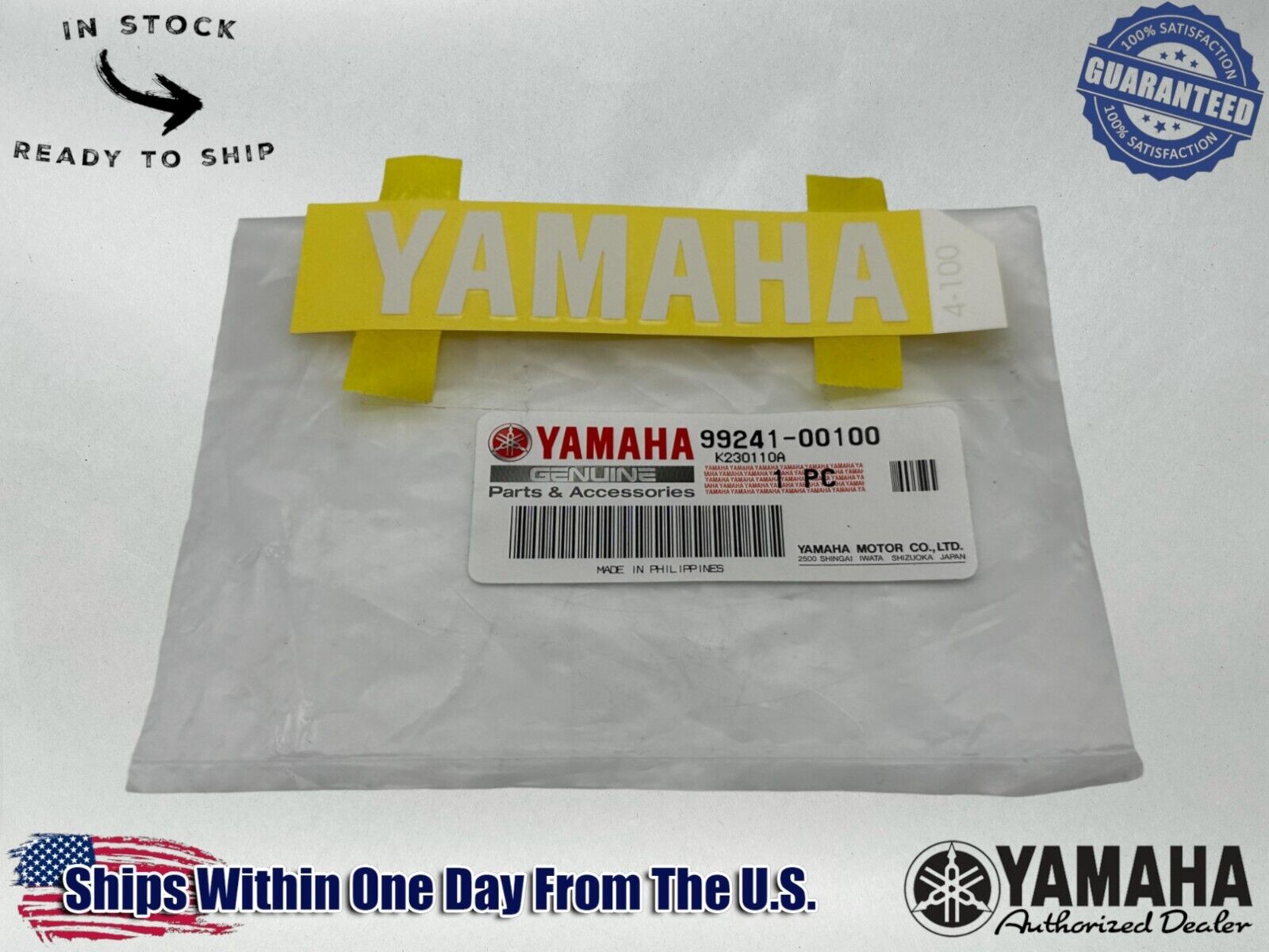 Yamaha Genuine OEM Authentic Vinyl Logo Emblem 99241-00100-00