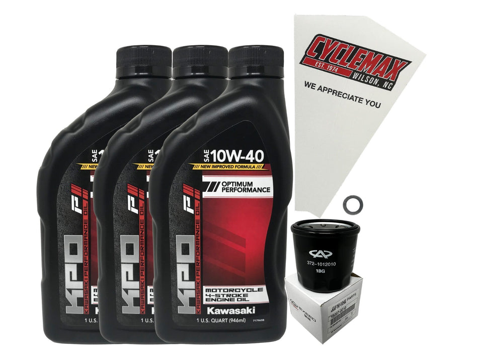 OEM Std 10W-40 Oil Change Kit fits 2015-2023 Kawasaki Mule PR FX
