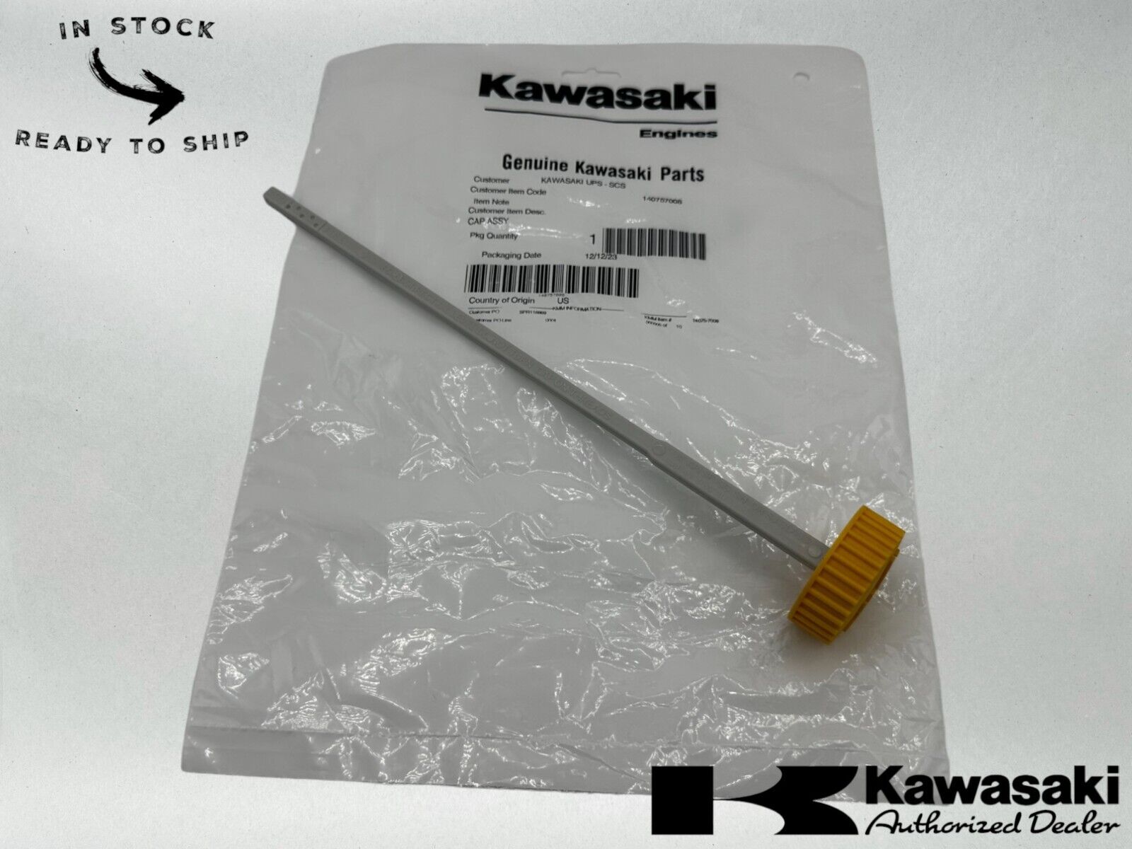 Kawasaki Genuine OEM Oil Dipstick Cap 14075-7008