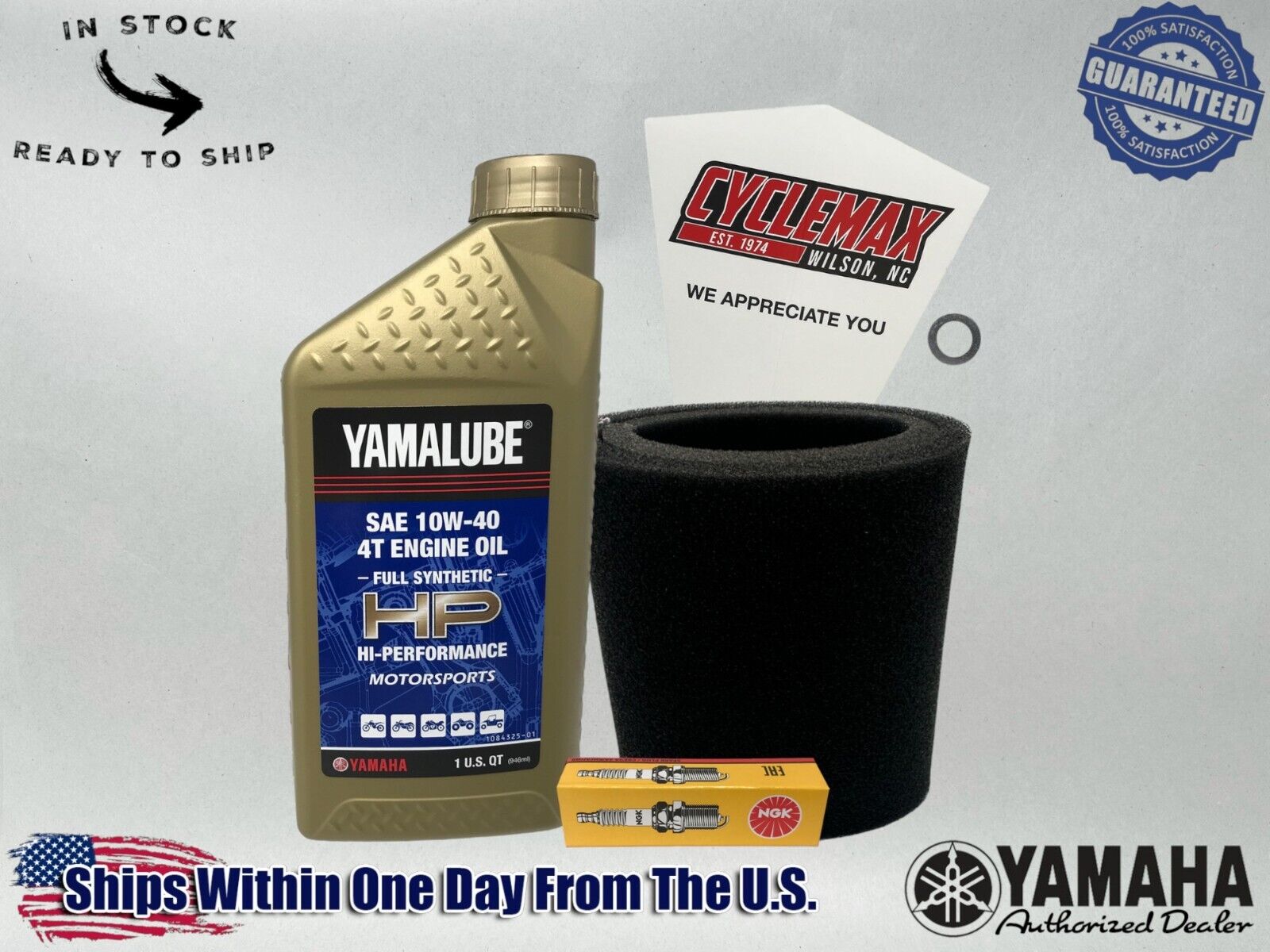 Cyclemax Full-Synthetic Yamalube Tune-Up Kit fits 2005-2008 Yamaha GRIZZLY 80