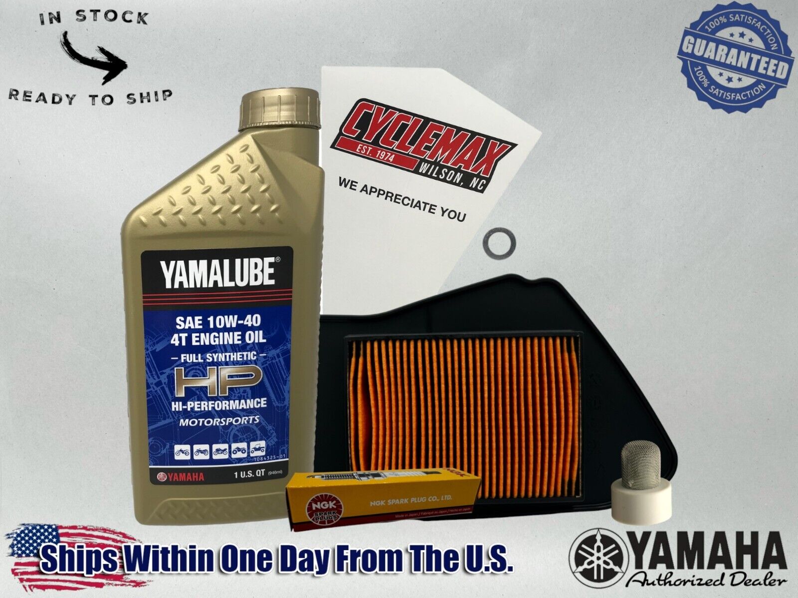 Cyclemax Full-Synthetic Yamalube Tune-Up Kit fits 2009-2015 Yamaha ZUMA 125