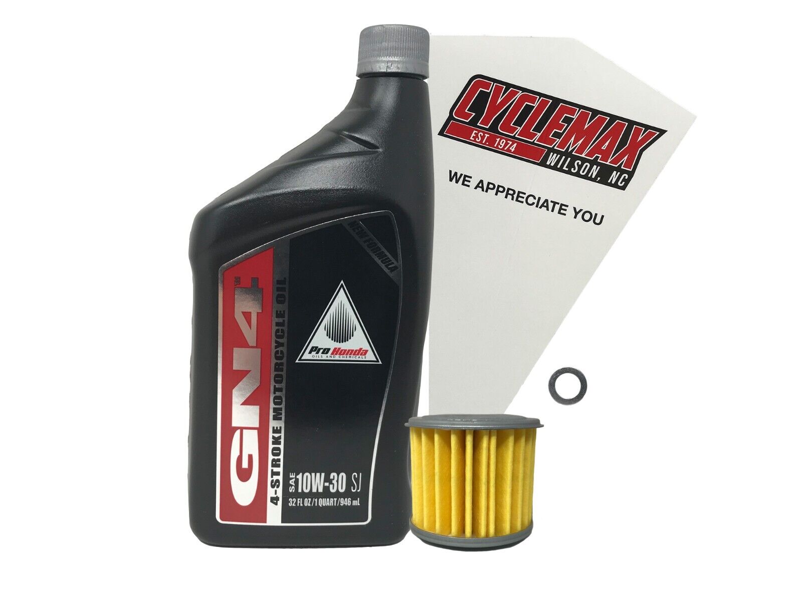 Cyclemax Standard 10W-30 Oil Change Kit fits 2021-2024 Honda Grom 125